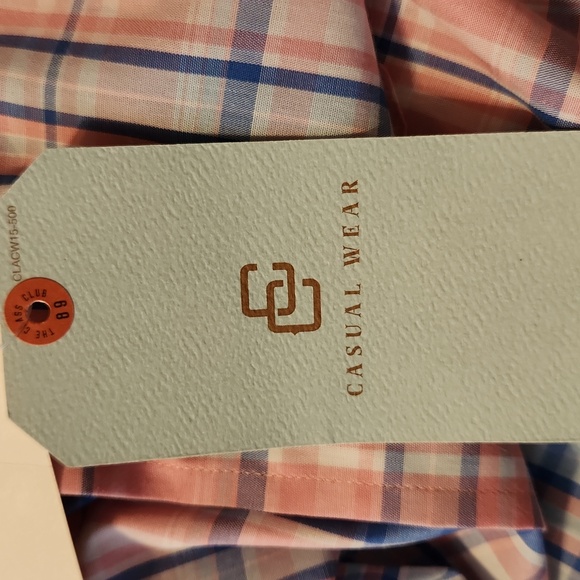 Class Club Pink Blue White Plaid Button Down Shirt Size 6/7 NWT - Picture 9 of 12